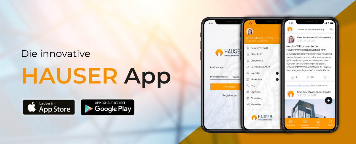 Hauser Immobilien App Banner